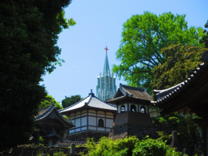 平戸ザビエル記念教会と、光明寺、瑞雲寺