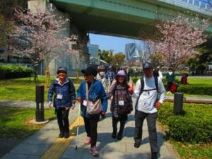 ウォーキング　大川沿いウォーキング